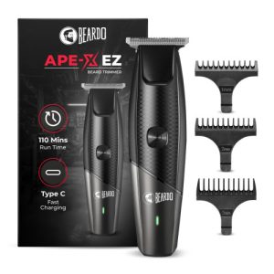 beardo ape x ez trimmer for men beard | 110 min run time | 7000 rpm motor | lithium ion battery | multiple length settings | durable blades