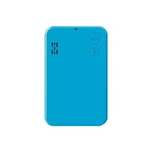 card gps tracker 4g 2 way communication like phone talking with 1 year sim + free tracking platform, blue
